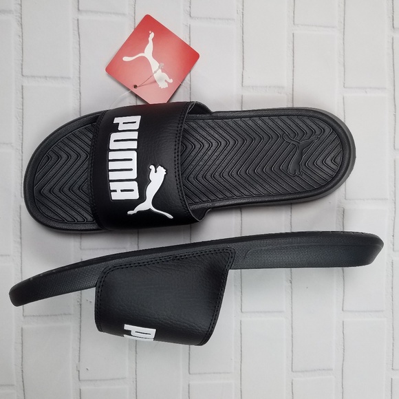 PUMA POPCAT black and white slides - Picture 5 of 8